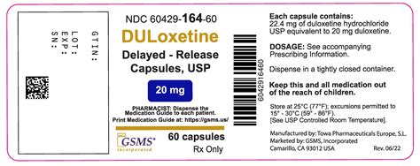 FDA Recall Duloxetine Delayed-release