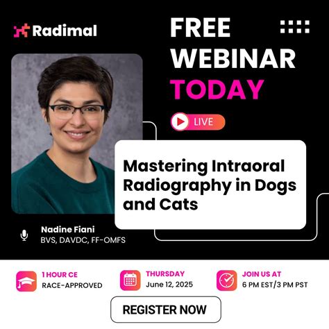 🚨 Today! Mastering Intraoral Radiography in Dogs & Cats 🦷🐾 Join us ...