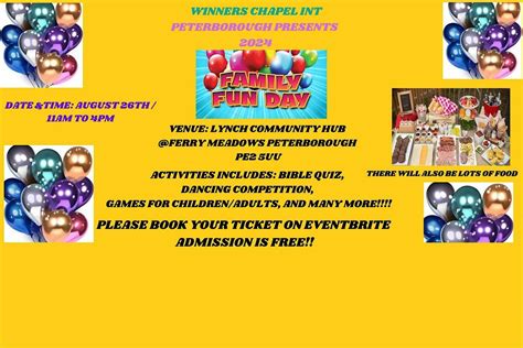 WINNERS CHAPEL PETERBOROUGH INTERNATIONAL 2024 FAMILY FUN DAY, Ferry ...