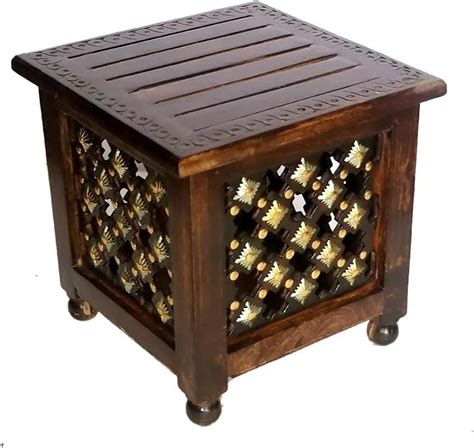AS Wooden Handicraft Handmade Beautiful | Antique | Wooden Stool with ...