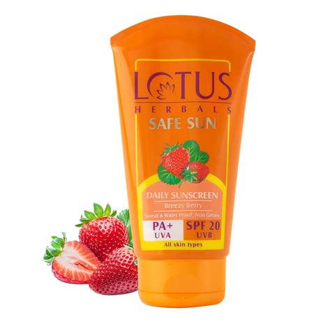 Lotus Herbals Sunscreen SPF 20 PA+ - 100 grams Cream : Amazon.in: Fashion