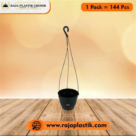 POT BUNGA GANTUNG PLASTIK 20 HITAM | JUAL HARGA GROSIR