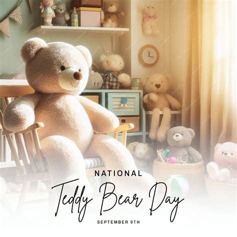 National Teddy Bear Day United States social media post banner poster ...