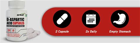 Nutrija D Aspartic Acid DAA Capsules - Pack of 180 Capsules : Amazon.in ...
