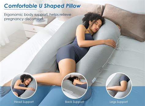 Snapklik.com : Extra Long U Shaped Body Pillow, Cooling Pregnancy Pillows For Sleeping, 65 Inch ...
