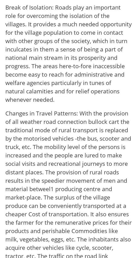 Compare the economic impact of road facilities on the internin and ...