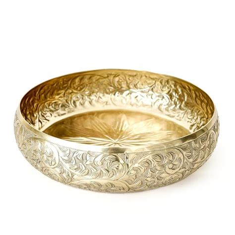 Buy BEHOMA Classic Chitai Design Urli Bowl for Home Decor | Aluminium ...