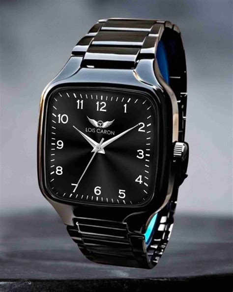 LOIS CARON LCS-8583 Elegant Series Square Quartz For /Boys Wrist Analog ...