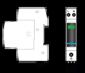 DAC15CS-20-275 - Compact 1-phase Type 2 (or 3) surge protector - 230 V ...