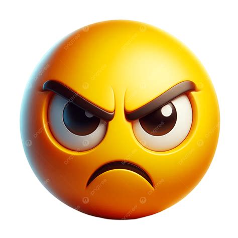 Yellow Mad Face Emoji Isolated On A White Background Clipart ...