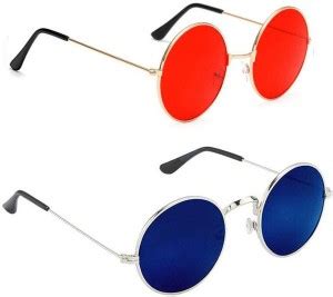 Buy Winsome Round Sunglasses Red, Blue For Men & Women Online @ Best ...