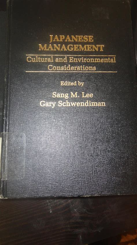 Buy Japanese management: Cultural and environmental considerations Book ...