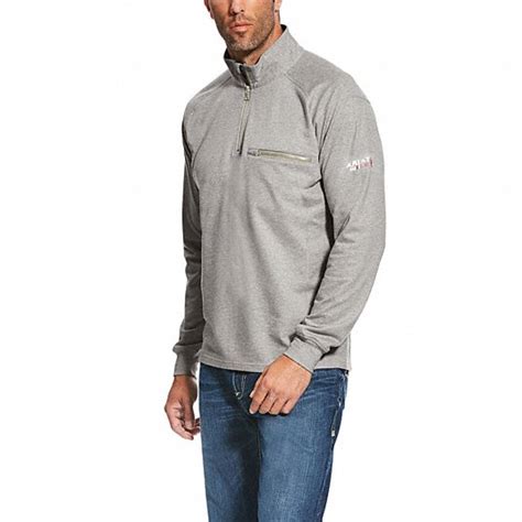 ARIAT, 22 cal/sq cm ATPV, Men's, FR 1/4 Zip - 61RM66|10022334 - Grainger