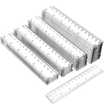 6 Inch Rulers Bulk Clear Plastic Flexible Rulers with Inches and ...
