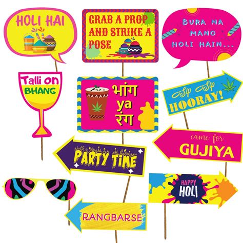 Photobooth Props For Holi - Type 2 – Festiko