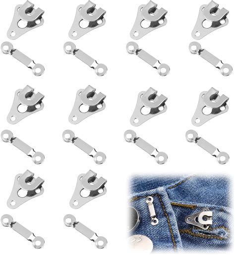 KALIONE 10 pcs Trouser Hook and Bar, Sew On Eye Fastener Closures for ...