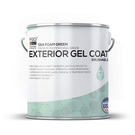 Buy SEA FOAM GREEN Brushable Boat Paint, EXTERIOR GEL COAT KIT, 1 ...