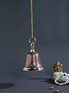 CraftVatika Brass Wall Hanging Bell Ghanti for Pooja Decoration Mandir ...