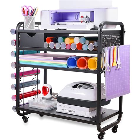 Yumkfoi Storage Organizer Compatible with Cricut Machine, Rolling Craft ...