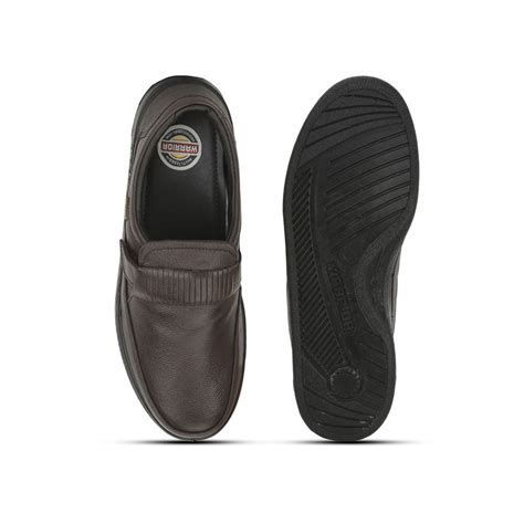 Buy Warrior Casual Non Lacing Shoes For Men (Brown) 2078-59 By Liberty