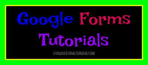 Image result for Google Docs Forms Tutorial