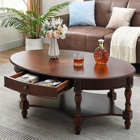 Solid Wood Coffee Table Console Table with Storage Drawer - On Sale ...