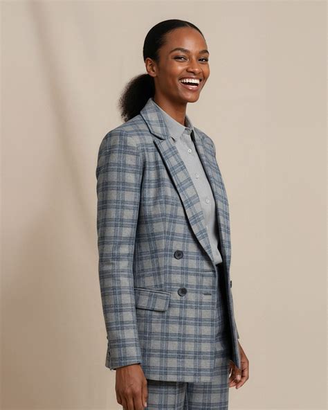 Grey Plaid Blazer with Bermuda Shorts and Shirt | Sumissura