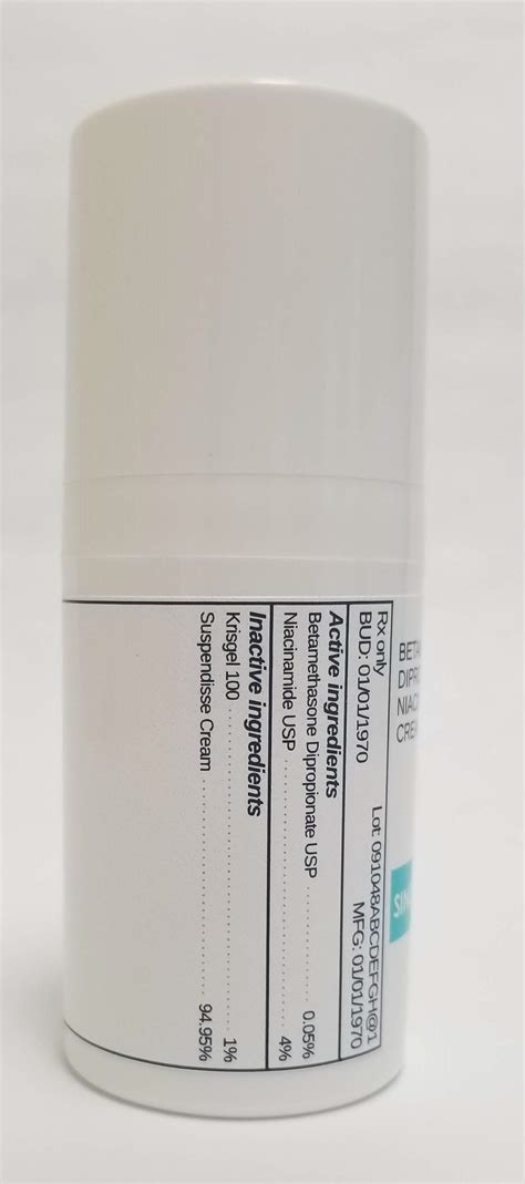 BETAMETHASONE DIPROPIONATE 0.05% / NIACINAMIDE 4% (Sincerus Florida, LLC): FDA...