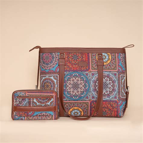 Classic Zipper Wallet - Multicolor Mandala Print – Zouk