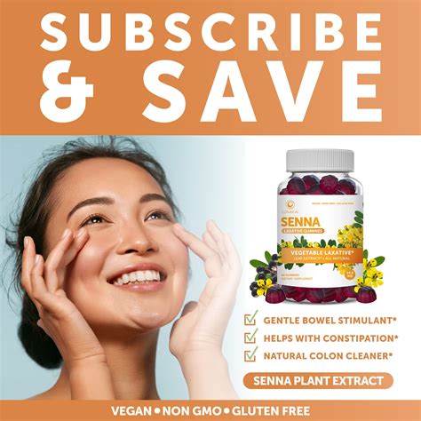 Senna Laxative Gummies Natural Laxative and Senna Plus Effective Stool ...