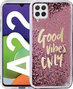 Rance Book Cover for Samsung Galaxy A22 4G Liquid Flowing Glitter ...