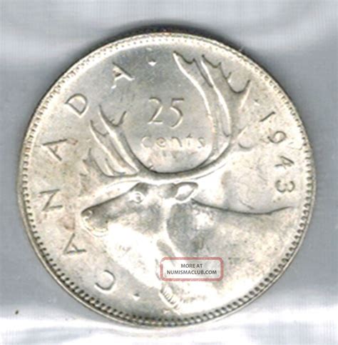 Canada 1943 25 Cents Quarter Iccs Ms 63