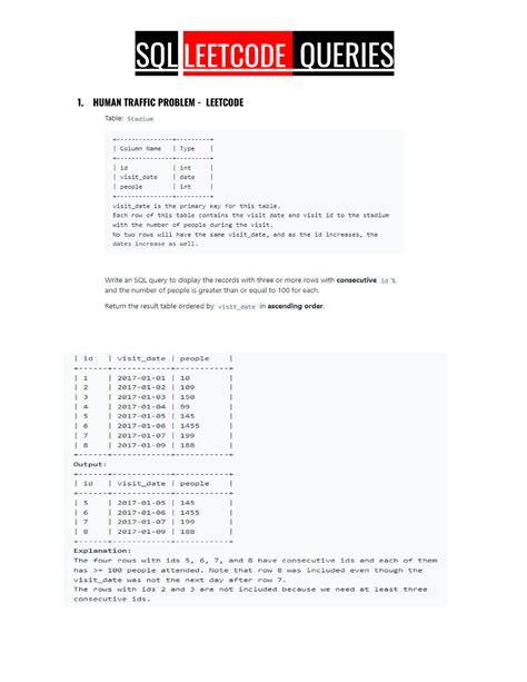 DOC-20221117-WA0005. - 1. HUMAN TRAFFIC PROBLEM - LEETCODE SELECT ...