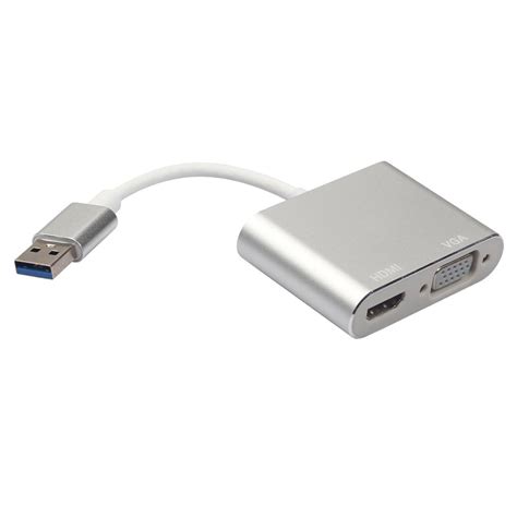 USB 3.0 to HDMI / VGA HDTV Adapter Cable External Graphics Card Conver ...