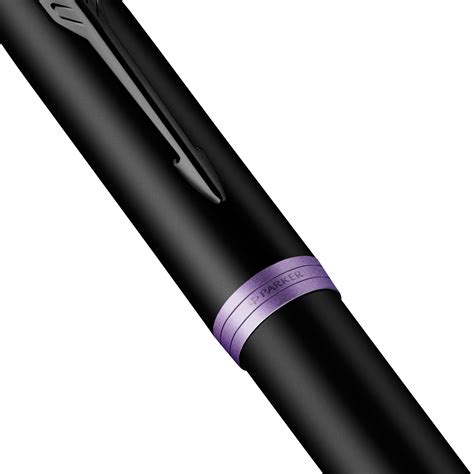 Parker IM Vibrant Rings Amethyst Purple Black BT RollerBall Pen|Parker ...