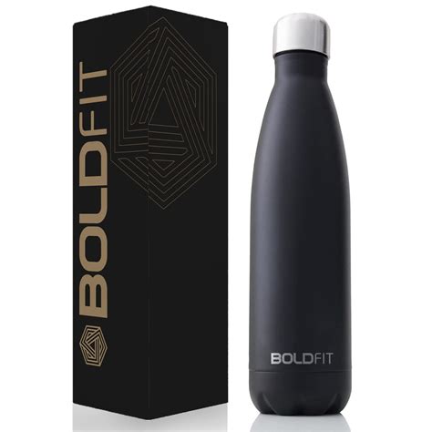 Boldfit Stainless Steel Water Bottle Black