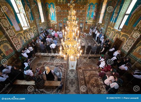 Orthodox Liturgy in a Church in Romania Editorial Photo - Image of ...