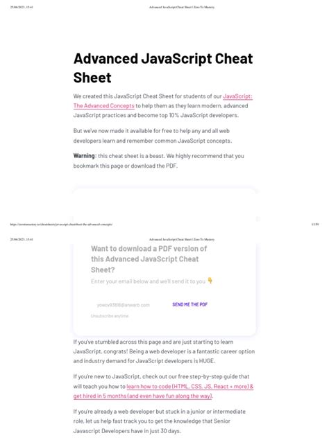 Image result for Advanced JavaScript Cheat Sheet