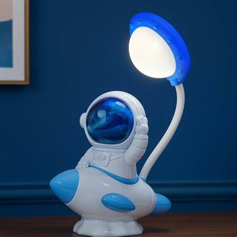 Astronaut Desk Lamp for Kids, USB Powered Night Light, Study Table Lam