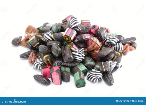 Many Colored Liquorice Candies Stock Image - Image of green, black ...