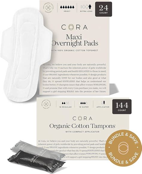 Cora Organic Cotton Unscented Tampons 144 Count India | Ubuy