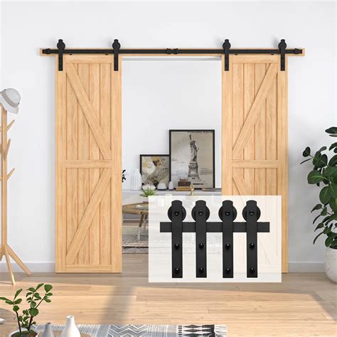 Homlux 8ft Modern Double Sliding Barn Door Interior | Ubuy India