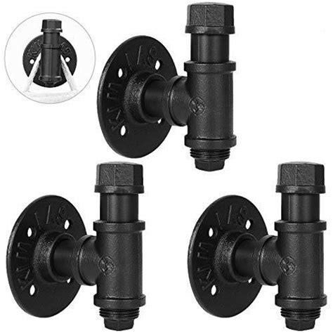 Industrial Black Wall Hooks 3/4 Inch, Vintage Bathroom Robe and Towel ...