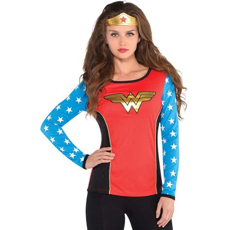 Wonder Woman Long Sleeve Fitted Shirts Wonder Woman Shirts Für Damen