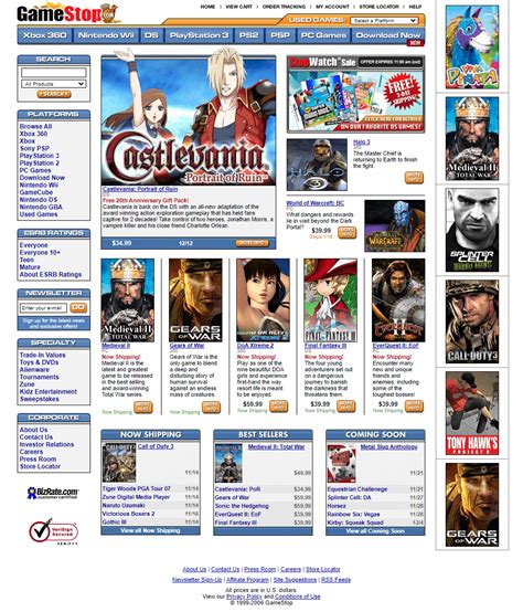 Image result for GameStop Example Site Map Web Design