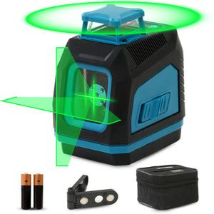 Tomahawk COM-5500- 2 Line Laser Cross Line Leveller 131 Ft Green Beam ...