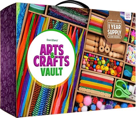 Arts and Craft Kit Vault - 1000+ Piece Crafts Kit Library in a Box for ...