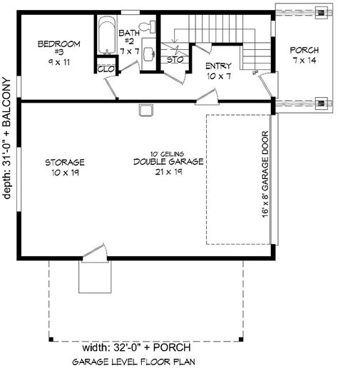 Home Floor Plans With Detached Garage