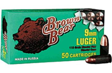 Brown Bear Ammo 9mm Luger 115gr. Fmj 50-pack A919RFMJ