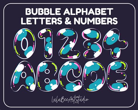 Bubble Letters And Numbers